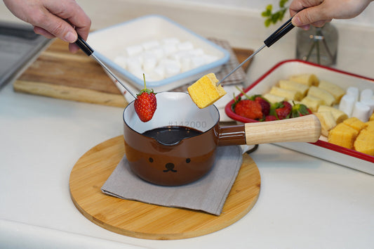 Fuji Enamel Miffy Face  12cm Milk Pan MFF-12M (Brown)