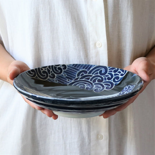 Whale pattern Donburi Bowl (Made in Japan)