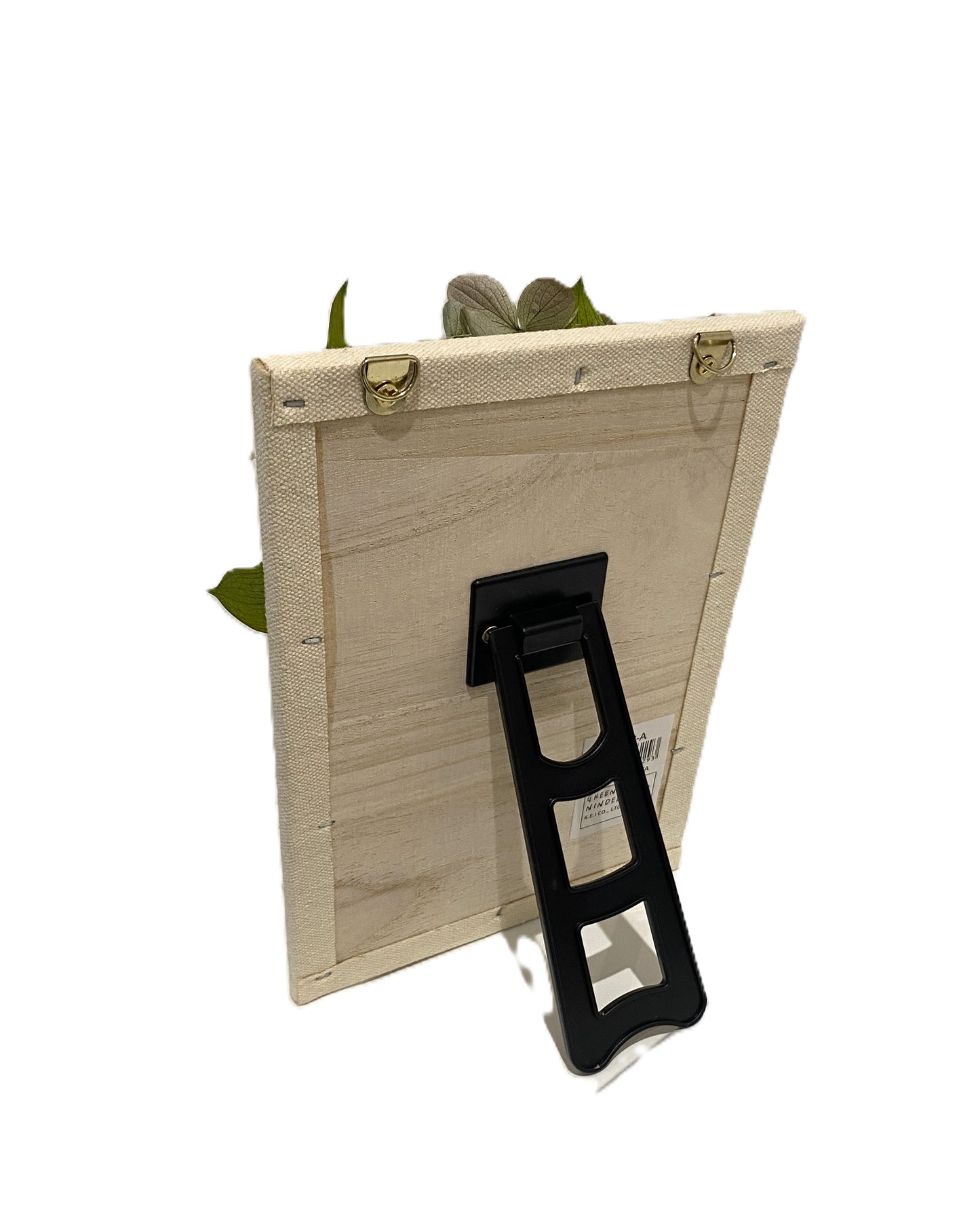 Holding Flower with Canvas Board-Green( with gift box)