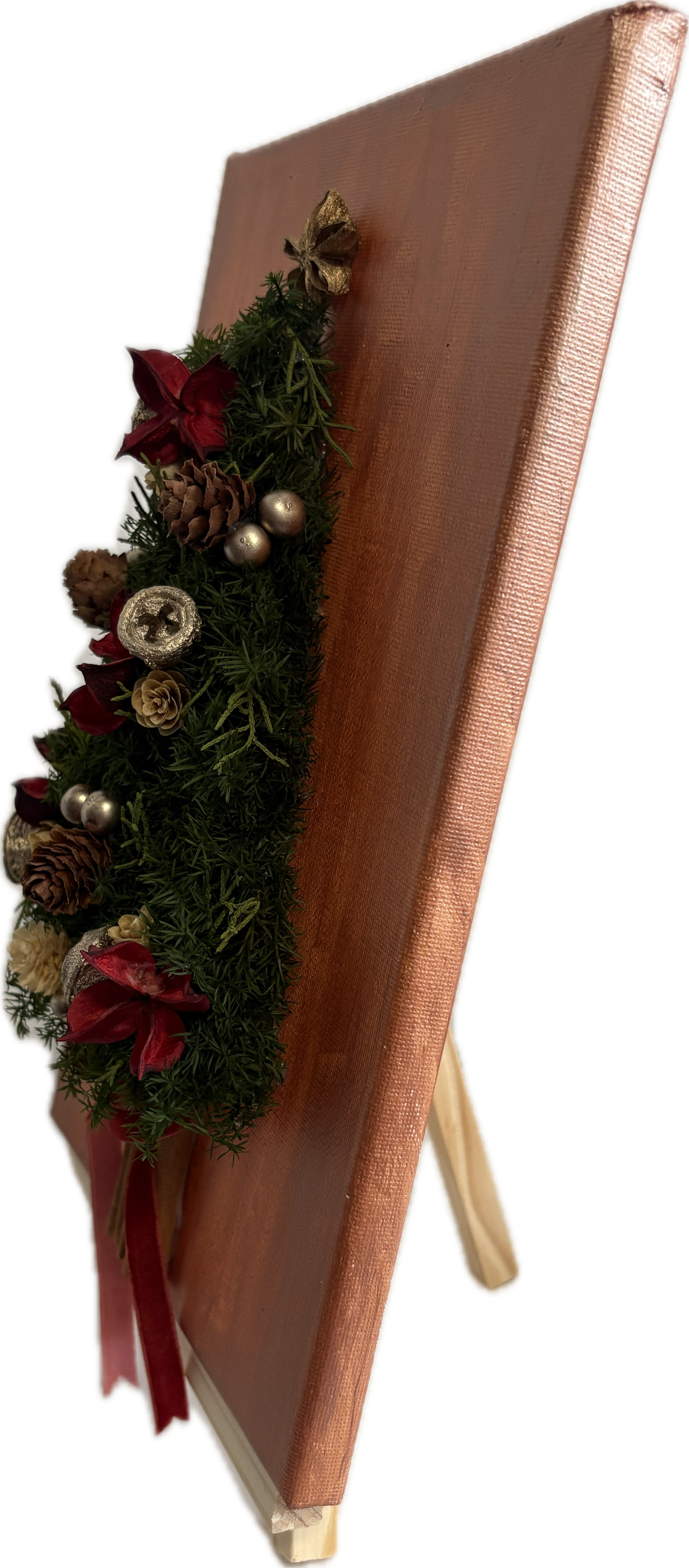 Christmas Tree 3D Floral Art with Preserved Flowers (Large Size)