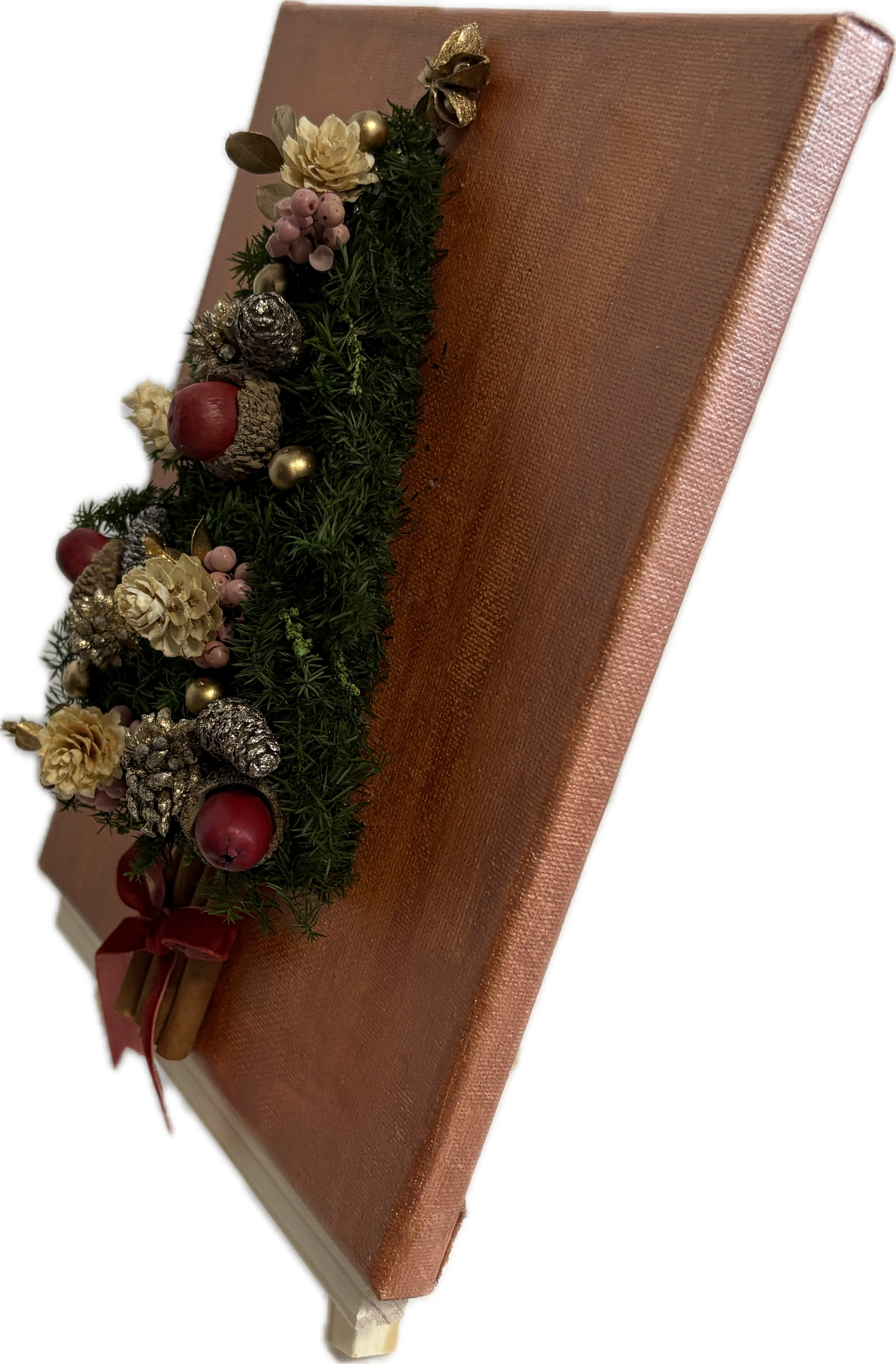 Christmas Tree 3D Floral Art with Preserved Flowers (Small Size)