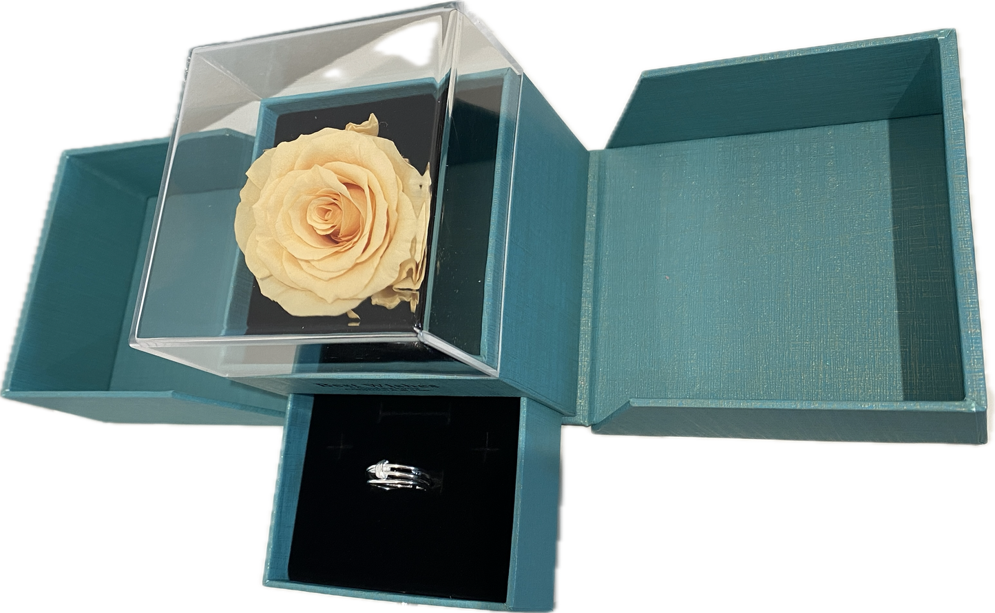 Loving Flower Box(LB)with Morning Yellow Rose(size L)