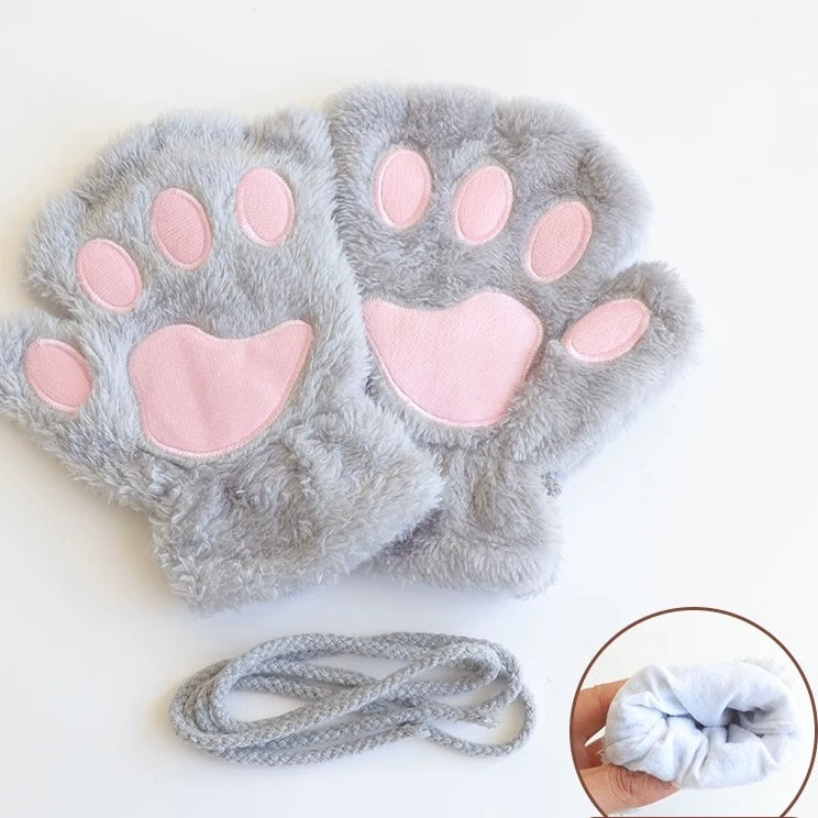 Adorable Cat Paws Gloves(Grey)