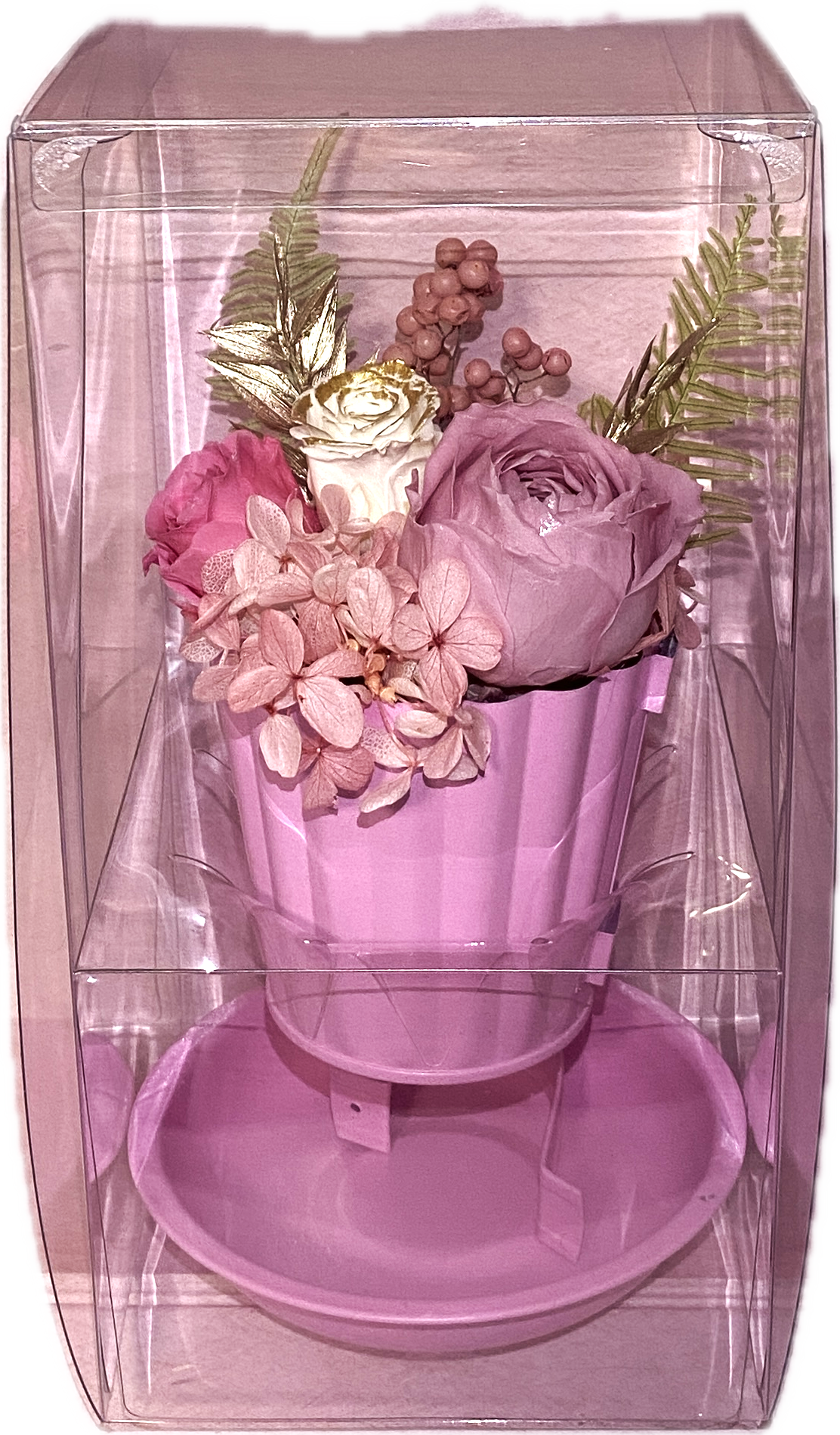 Elegant Floral Cup-Pink(with box)
