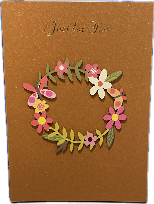 Multi-purpose card- Just for you (Gold brown)