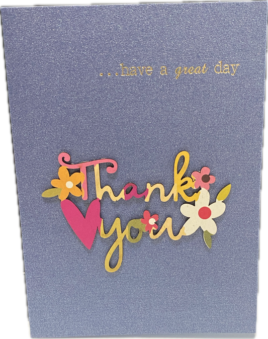Card-Have a great day- thank you (Grey blue)