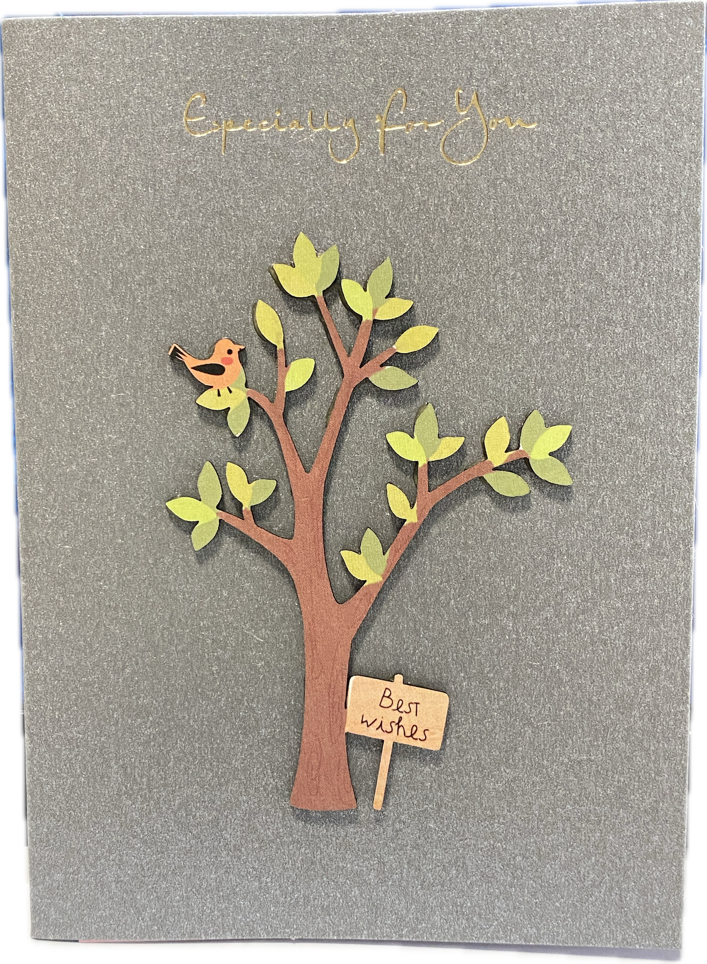 Card-Especially for you- tree (Grey )