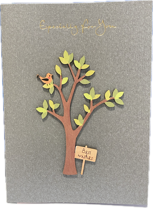 Card-Especially for you- tree (Grey )