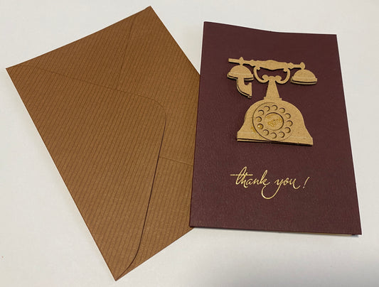 Card-Phone & thank you (Red wine)