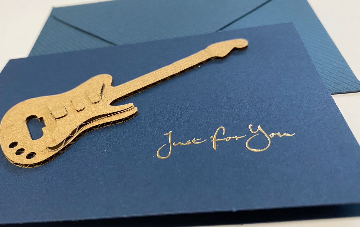 Card-Guitar & Just for you (Navy)