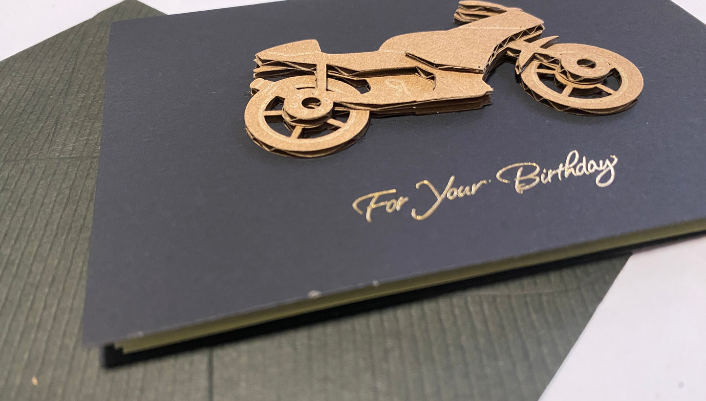 Card-Bike & For your Birthday(Black)