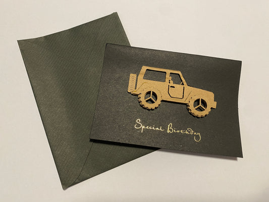 Card-Car & Special Birthday (Black)
