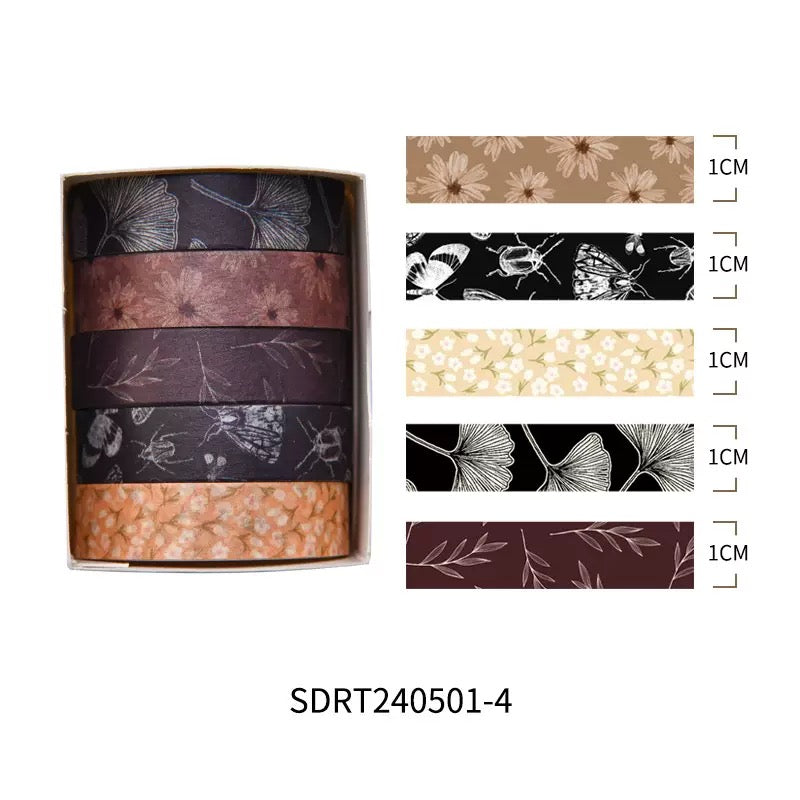 Japanese Pattern Tape-Nature 1 (5 rolls)