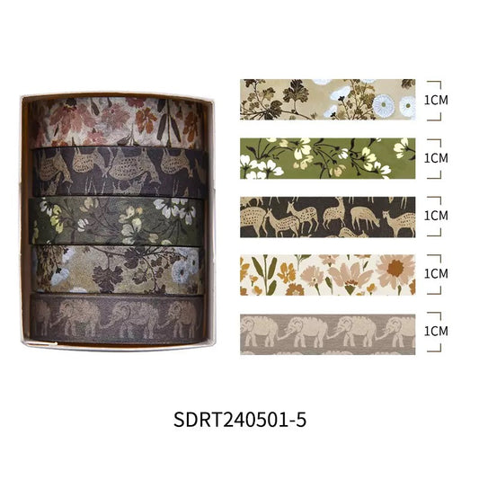Japanese Pattern Tape-Animals (5 rolls)
