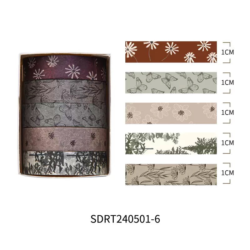 Japanese Pattern Tape-Plants (5 rolls)