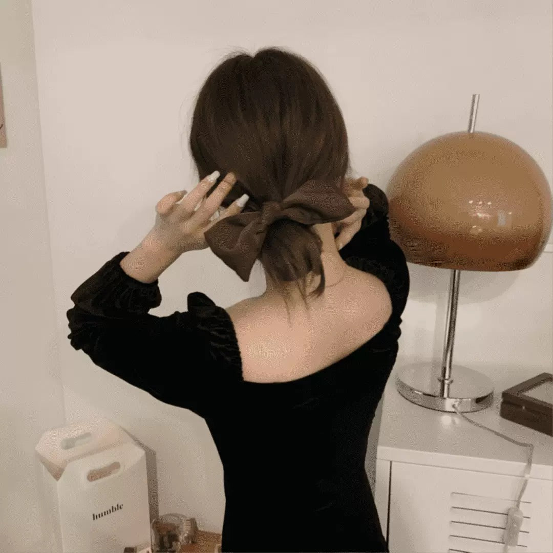 Bow Hairband- Brown