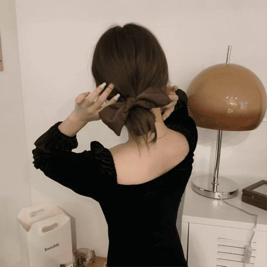 Bow Hairband- Brown