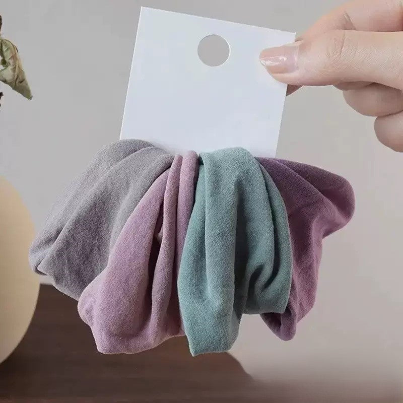 Korean Simple Scrunchies-Blue series(four pack)