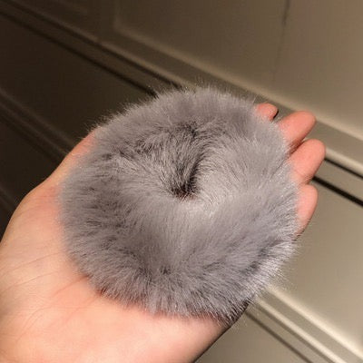 Fluffy Hair Bobble- Grey