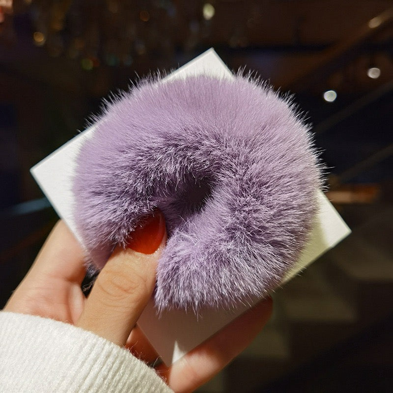 Fluffy Hair Bobble- Purple