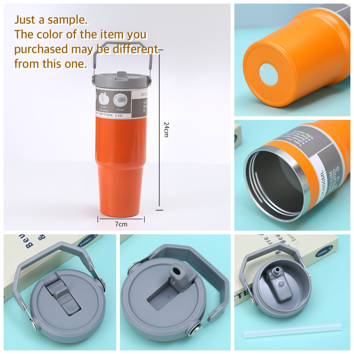 600ml Vacuum Insulated Mug with handle-Green