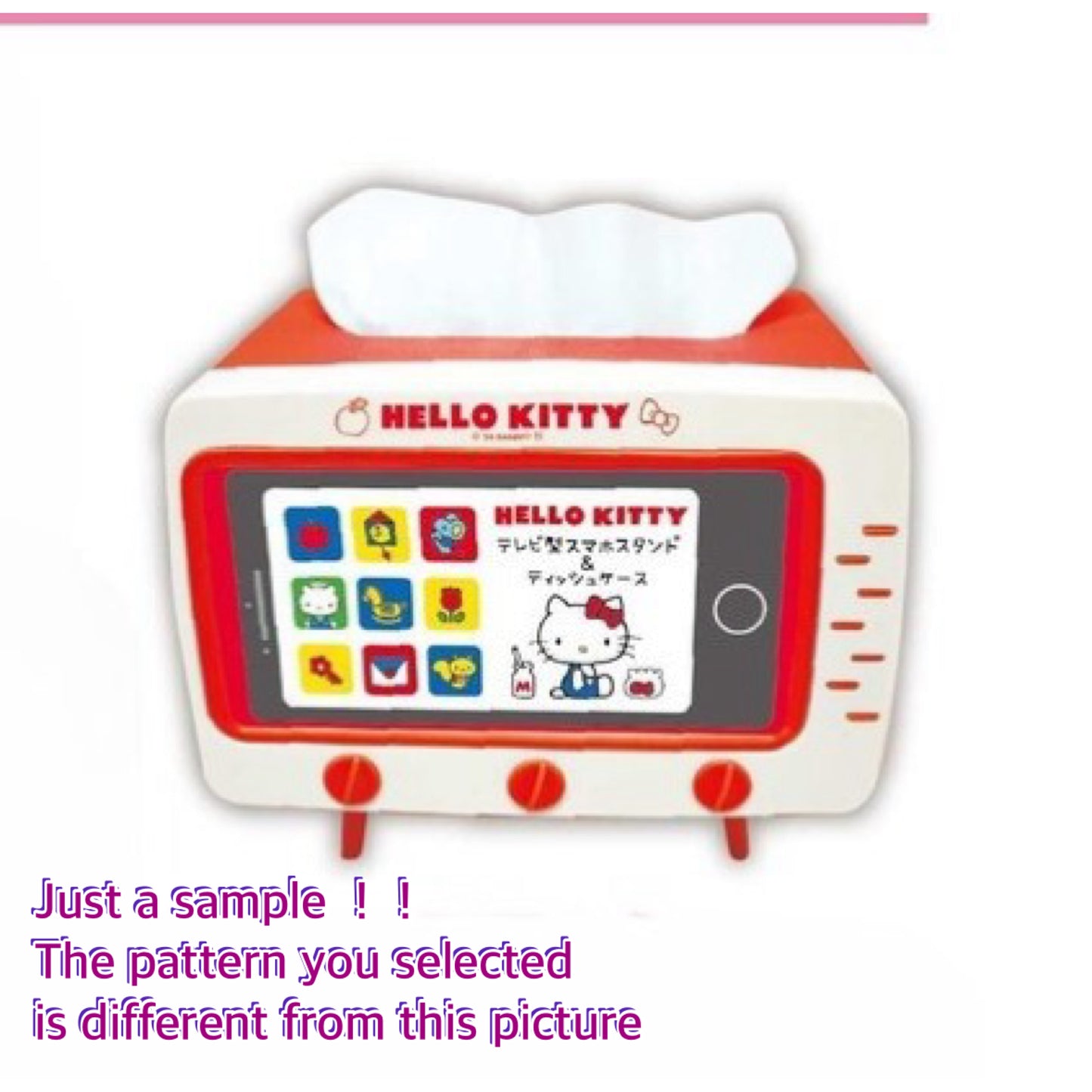 Sanrio TV-shaped smartphone stand and tissue case-My Melody