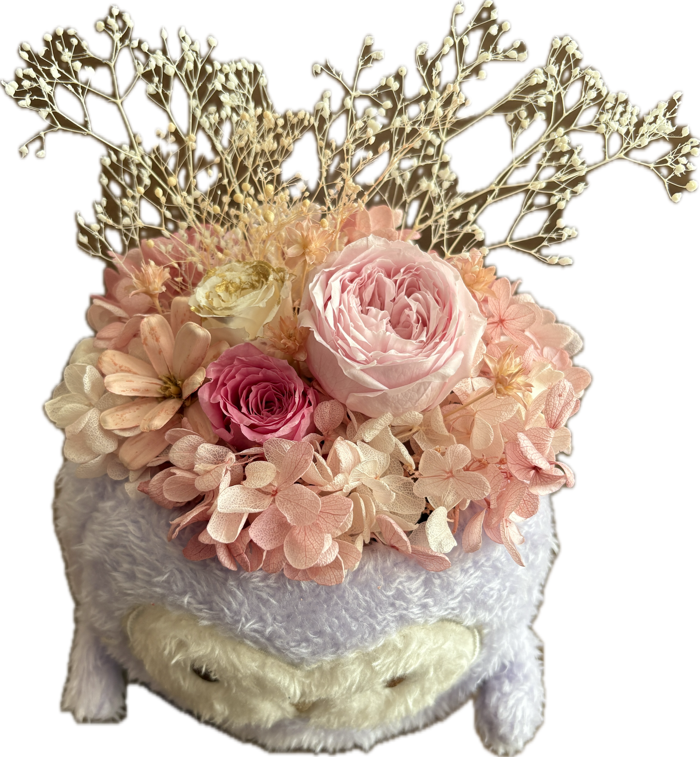 Cozy Owl Flower Pot II with Gift Bag-Purple