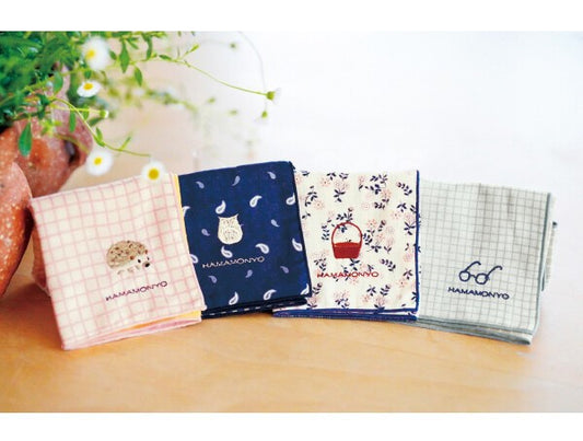Reversible gauze handkerchief-Women (Made in Japan)