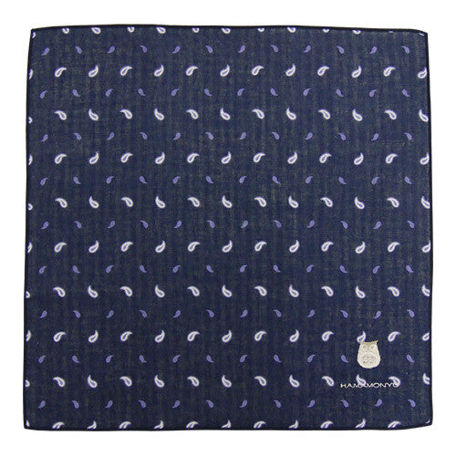 Reversible gauze handkerchief -Men (Made in Japan)