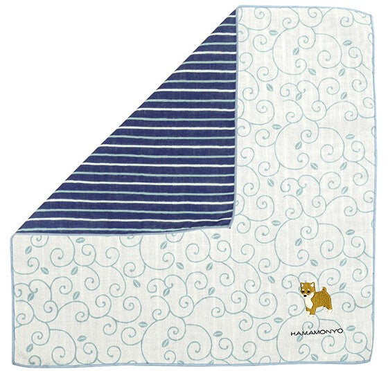 Reversible gauze handkerchief -Men (Made in Japan)