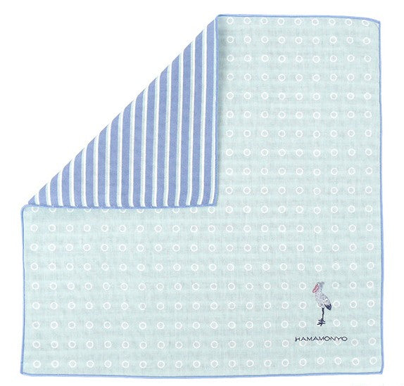 Reversible gauze handkerchief -Men (Made in Japan)