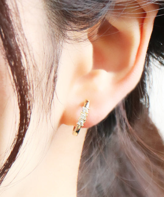 Loop fit clip-on earrings-Gold (Made in Japan)