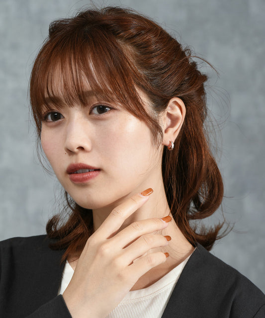 Ordinary loop fit clip-on earrings-Sliver (Made in Japan)