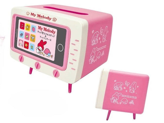 Sanrio TV-shaped smartphone stand and tissue case-My Melody