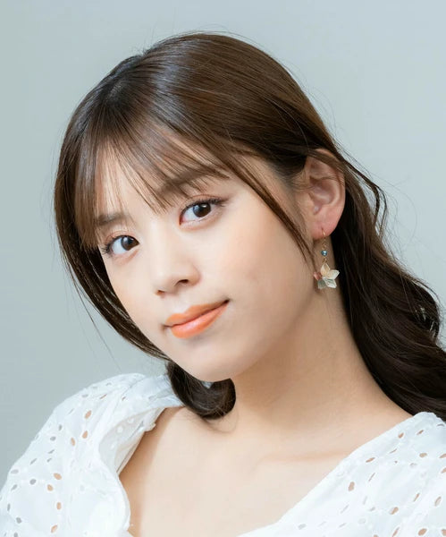 Origami Flower Folding  Earrings(light Blue)