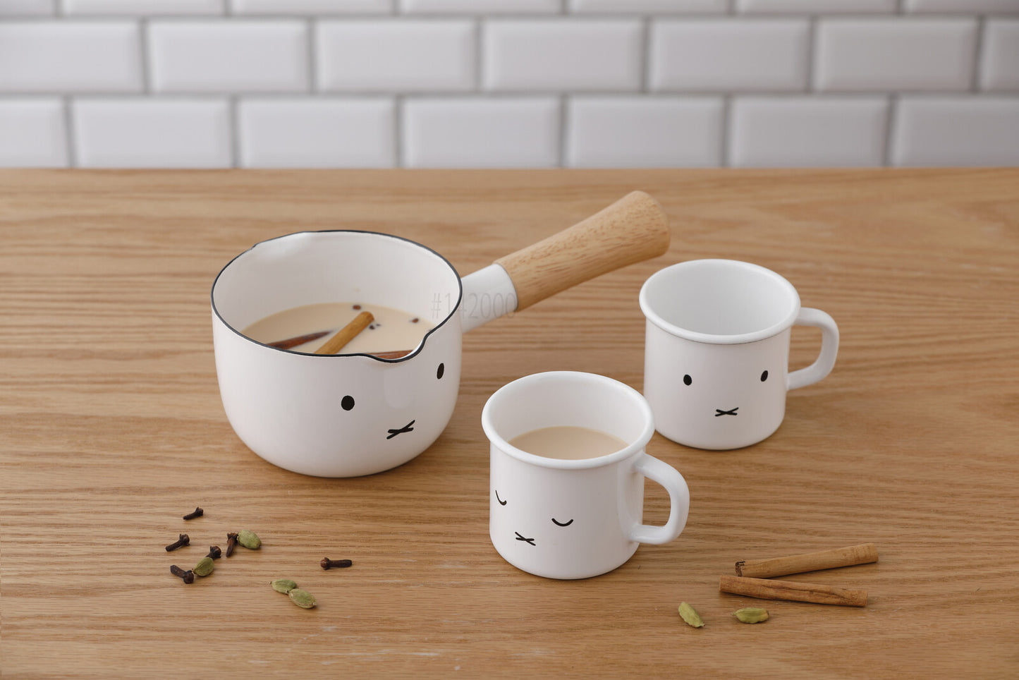 Fuji Enamel Miffy Face  12cm Milk Pan MFF-12M (White)