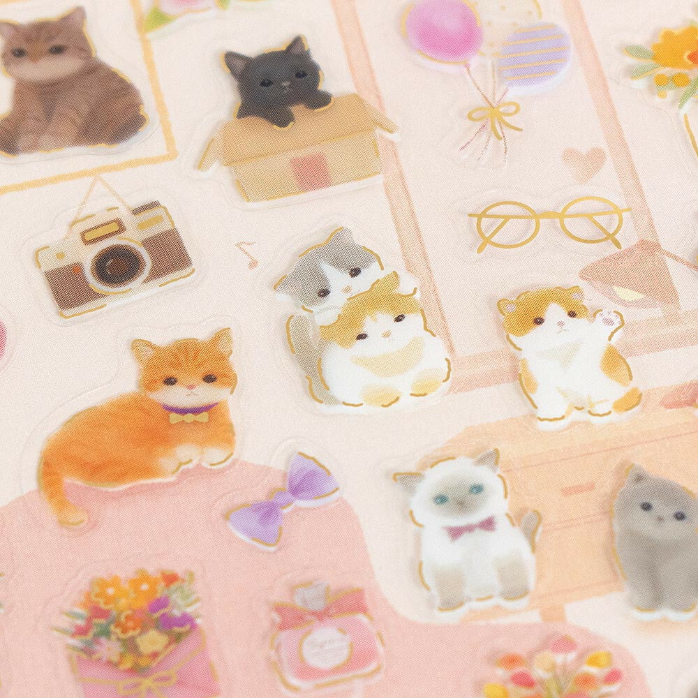 Transparent Animal Sticker-Kitten