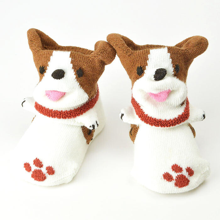 Kids' Socks Dog-(White)-S (Made in Japan)