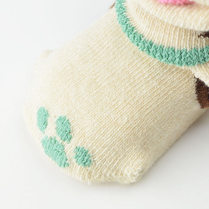 Kids' Socks Dog-(Beige)-S (Made in Japan)