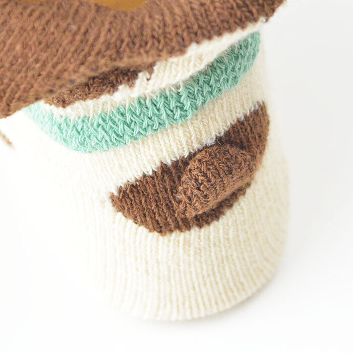 Kids' Socks Dog-(Beige)-S (Made in Japan)