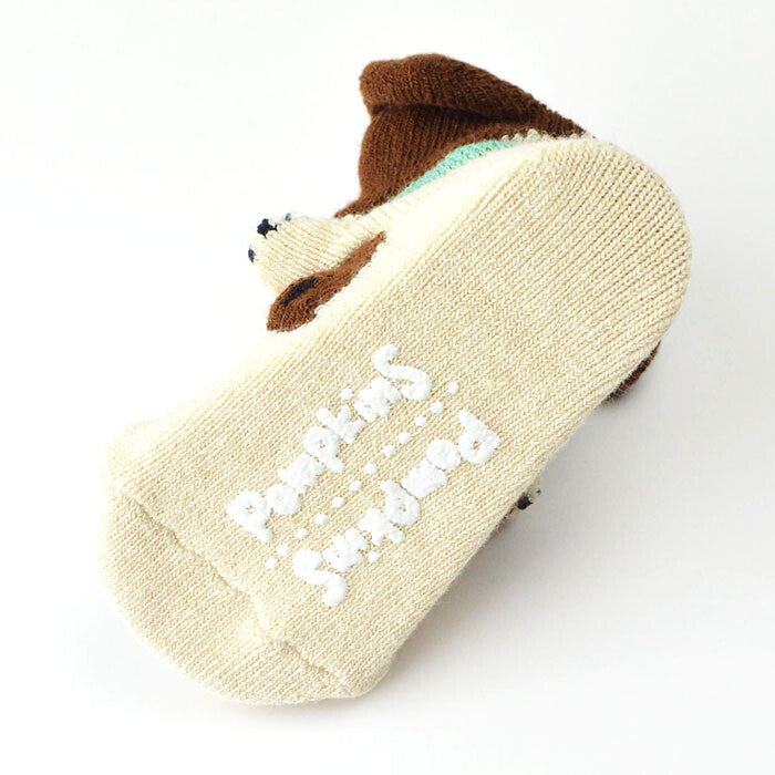 Kids' Socks Dog-(Beige)-S (Made in Japan)