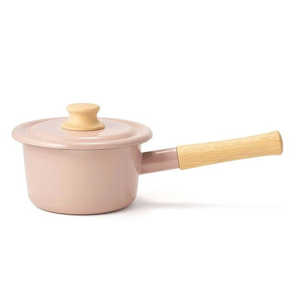 Fuji Enamel Cotton Series  Milk Pan 14cm IH compatible (Pink)