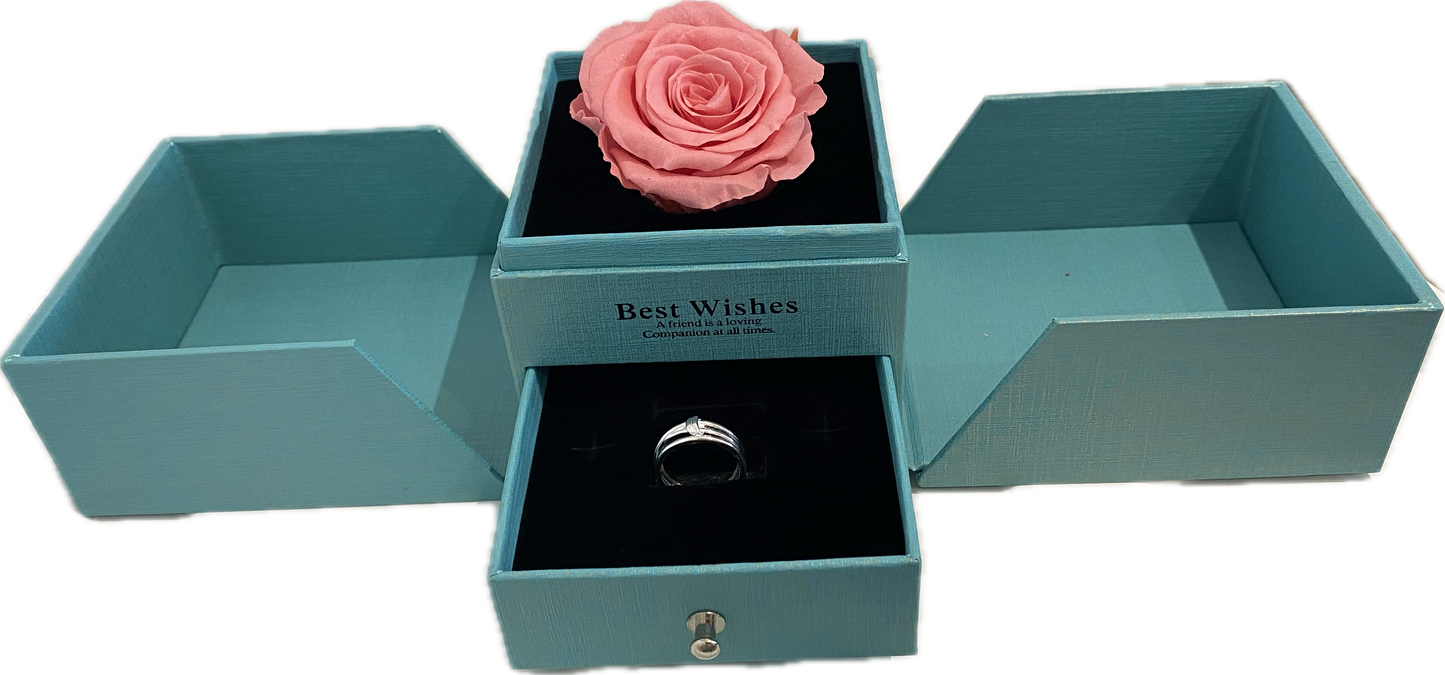 Preserved Loving Flower Box-Candy Pink Rose(Size L)