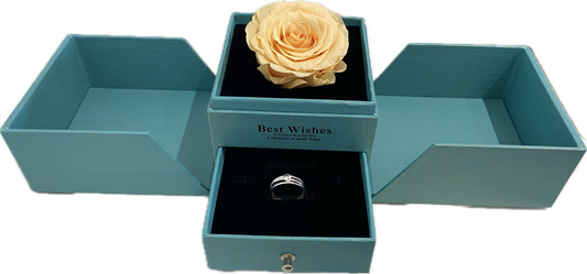 Loving Flower Box(LB)with Morning Yellow Rose(size L)