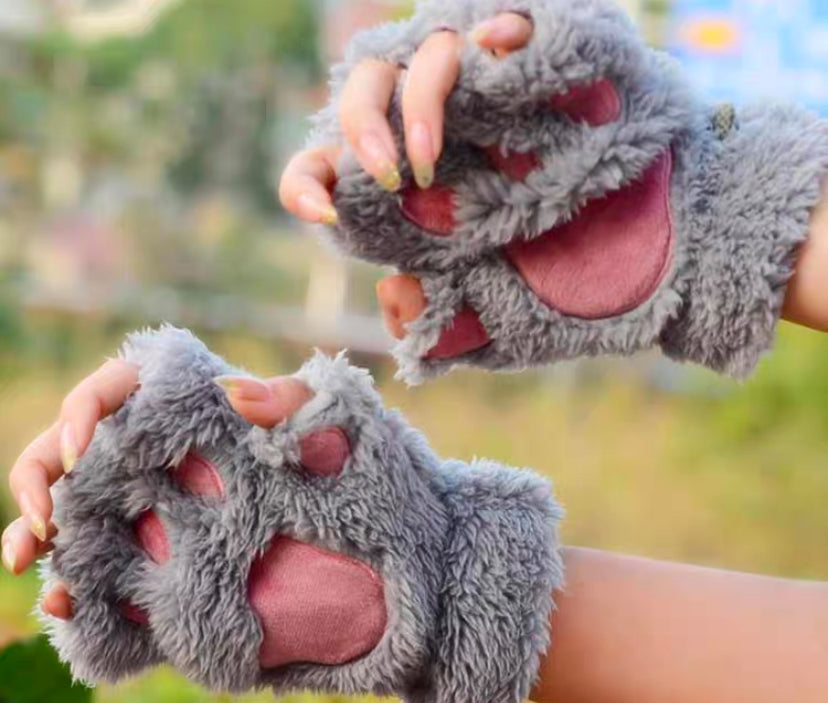 Adorable Cat Paws Gloves(Grey)
