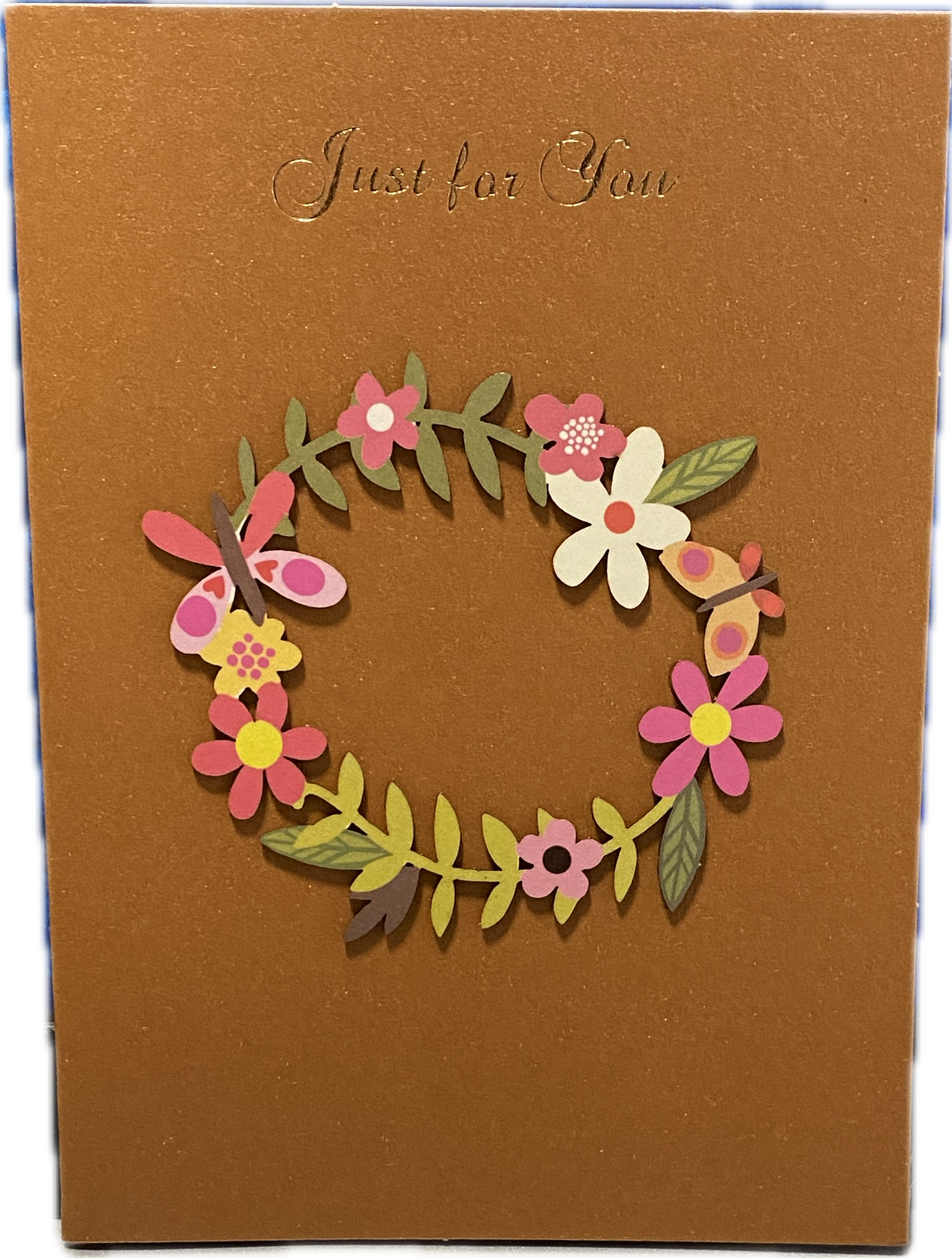 Multi-purpose card- Just for you (Gold brown)
