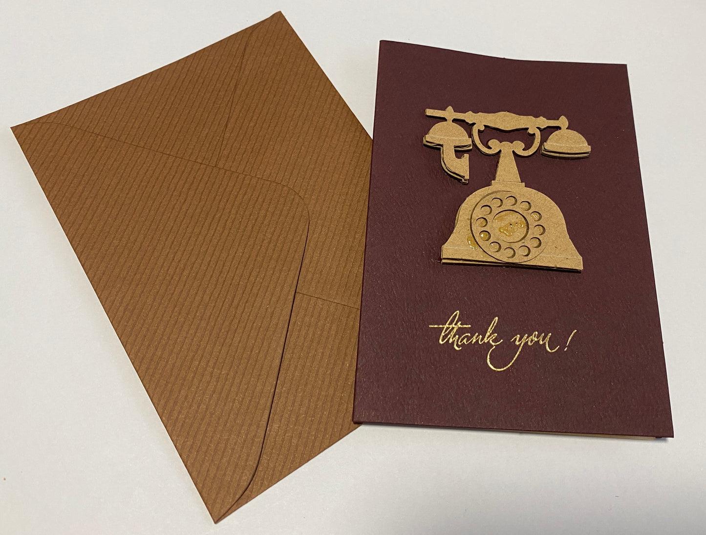 Card-Phone & thank you (Red wine)