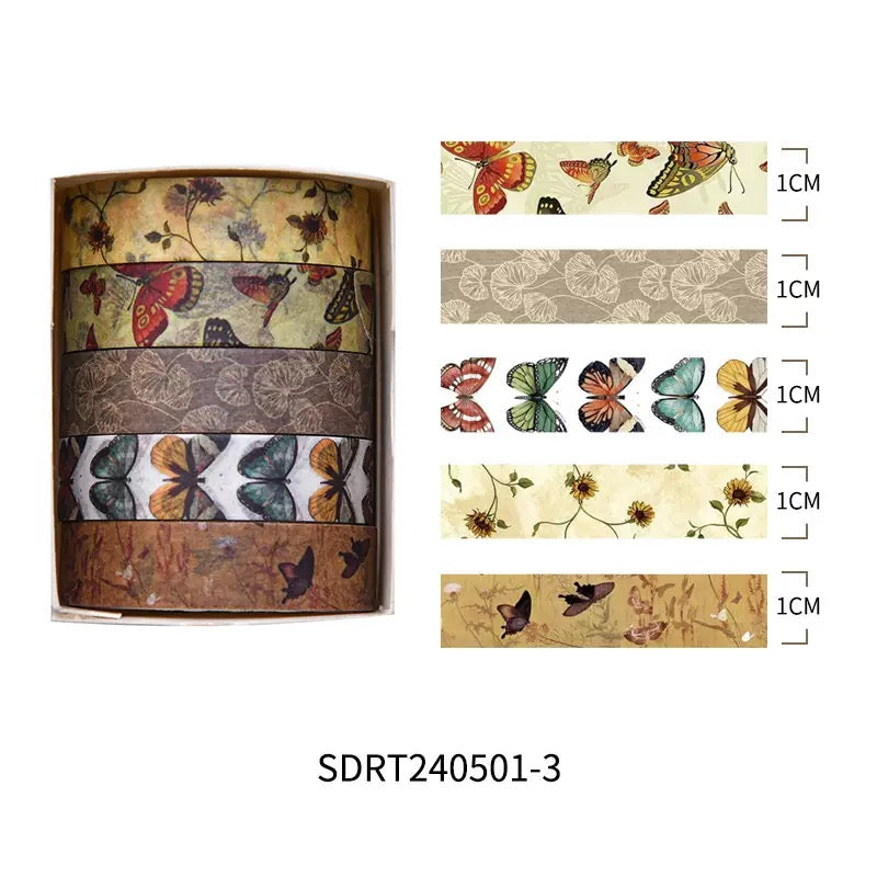 Japanese Pattern Tape-Butterflies (5 rolls)