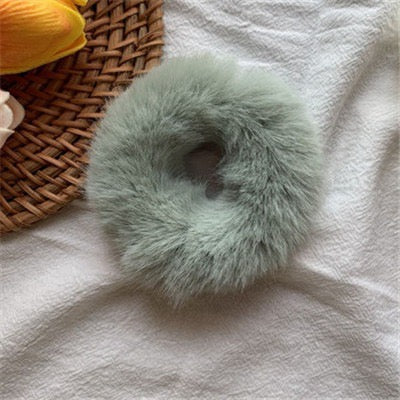 Fluffy Hair Bobble- Light green